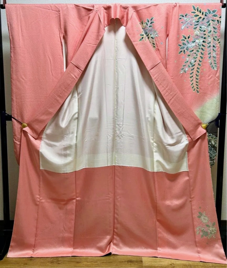 Artist-Made Furisode 5-Piece Set - Tsujigahana Shibori Pattern - Tall Size　「Free Shipping Included」