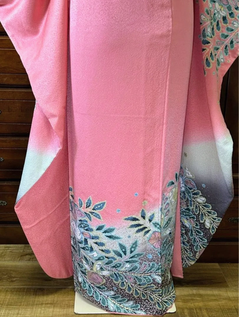 Artist-Made Furisode 5-Piece Set - Tsujigahana Shibori Pattern - Tall Size　「Free Shipping Included」