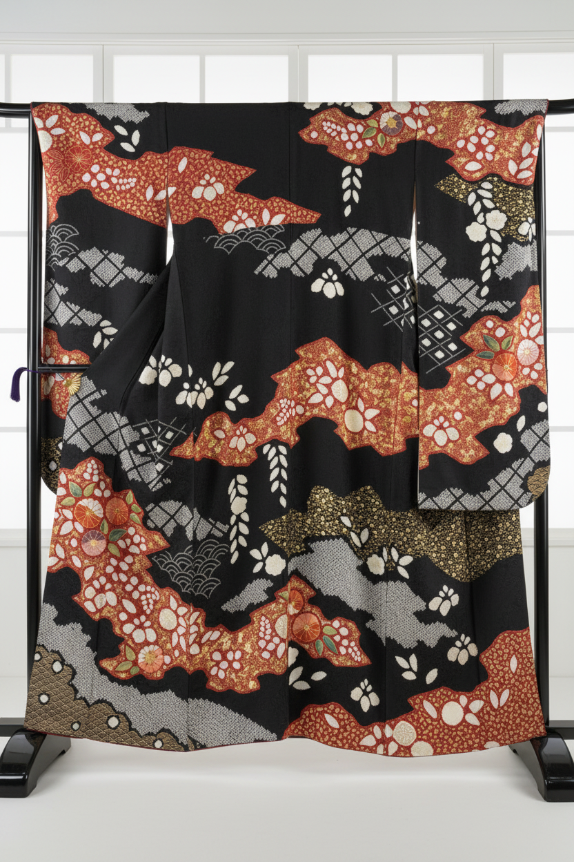 Black Furisode Pinterest Image
