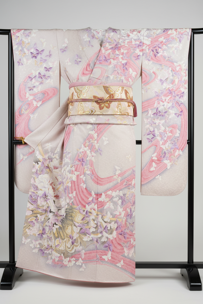 Dusty Pink Furisode Pinterest Image