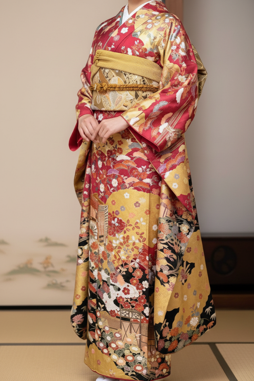 Furisode Crimson Pinterest