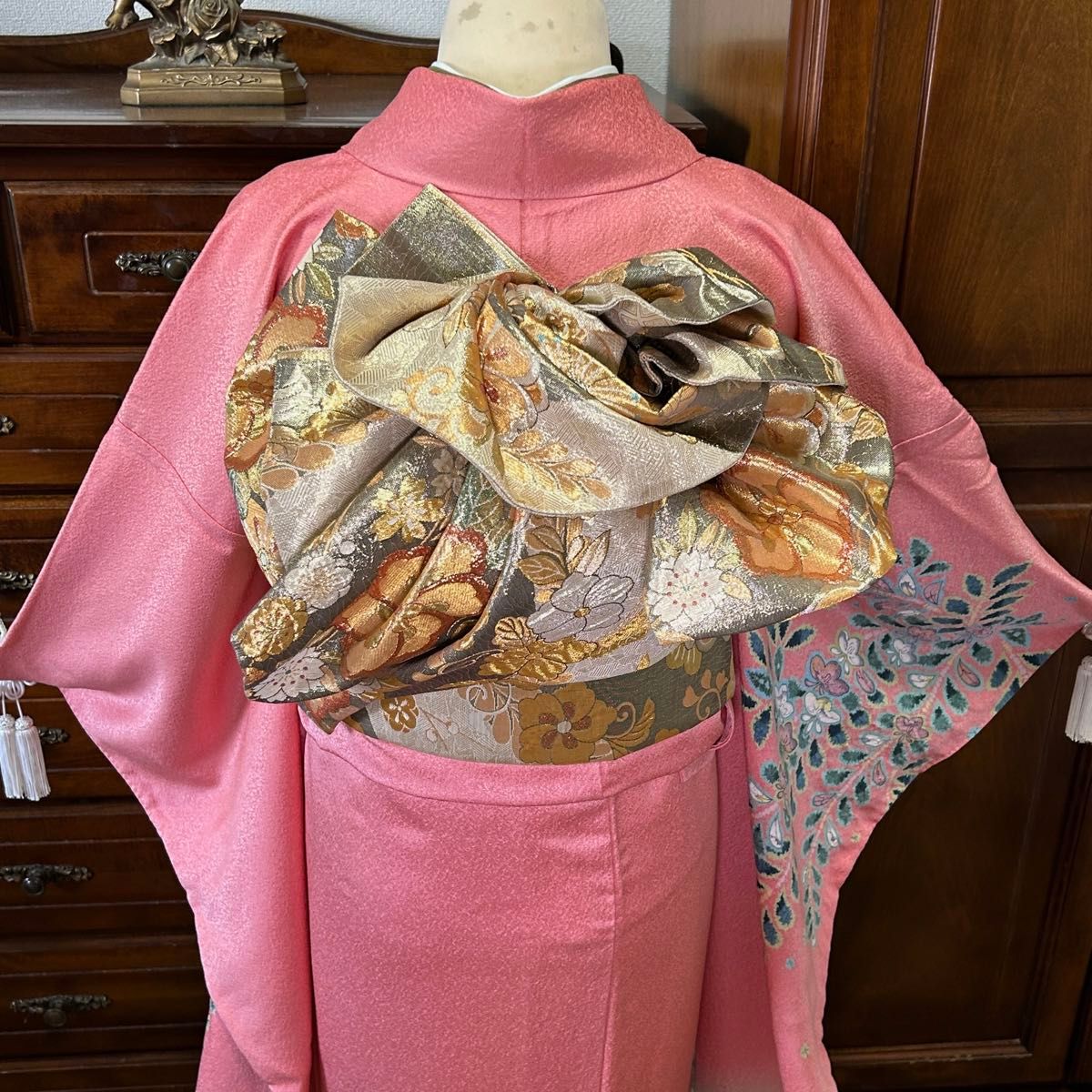 Artist-Made Furisode 5-Piece Set - Tsujigahana Shibori Pattern - Tall Size　「Free Shipping Included」