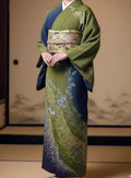 Tsujigahana Houmongi Kimono & Fukuro Obi Set - Authentic Silk - Pre-owned　「Free Shipping Included」