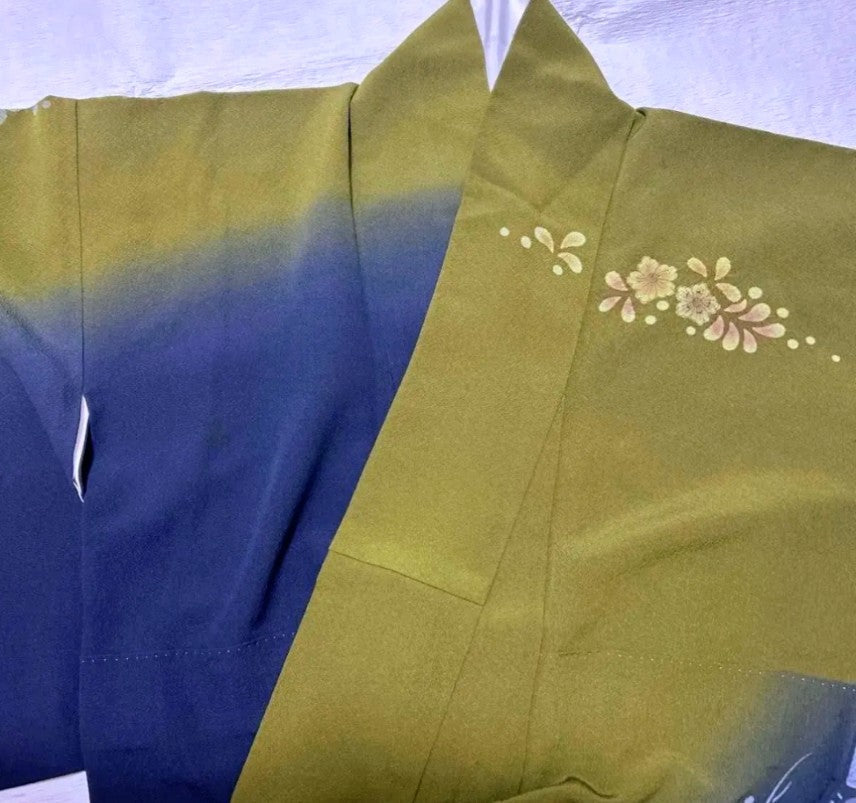 Tsujigahana Houmongi Kimono & Fukuro Obi Set - Authentic Silk - Pre-owned　「Free Shipping Included」